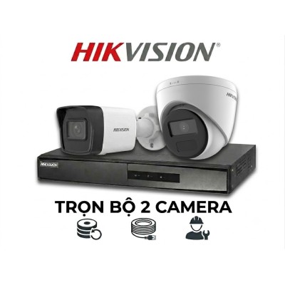 Bộ 2 camera IP PoE Full HD - Hikvision