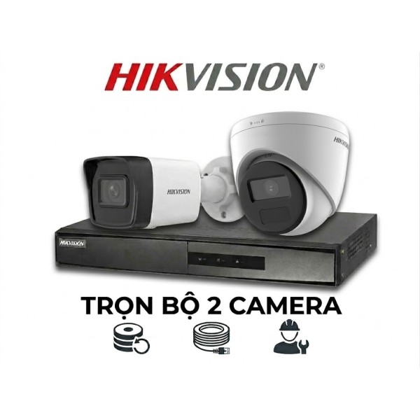 Bộ 2 camera IP PoE Full HD - Hikvision