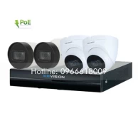 Bộ KIT 4 Camera IP PoE KBVISION 2.0 MP