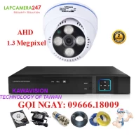 Bộ 1 camera KAWAVISION dome hồng ngoại 1.3 MP