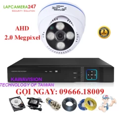 Bộ 1 camera KAWAVISION dome hồng ngoại 2.0 MP