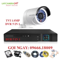 Bộ 1 camera Hikvision thân trụ hồng ngoại 1.0MP 
