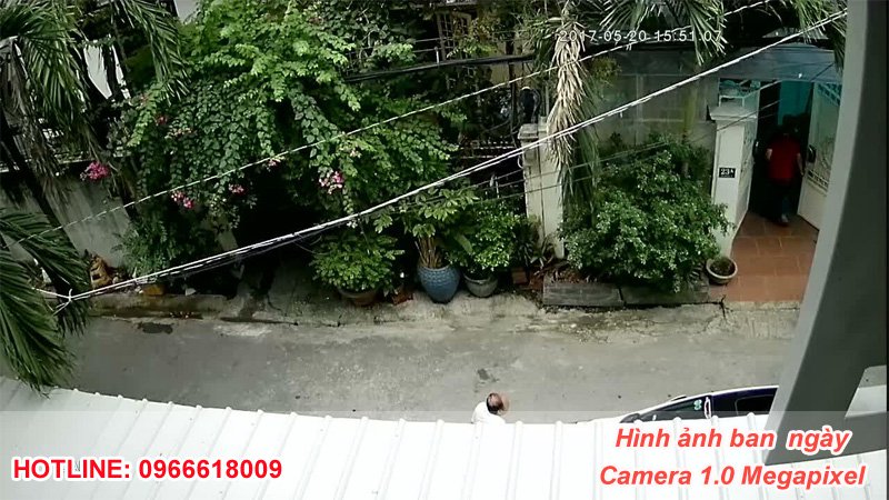 demo ban ngày bộ camera giá rẻ 1.0 megapixel